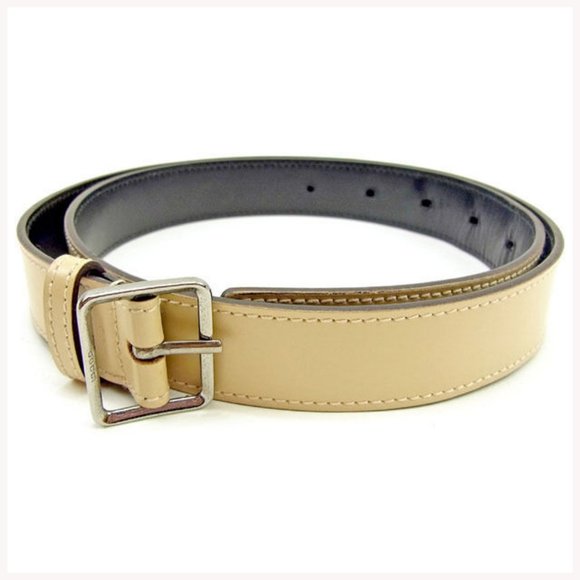 Gucci belt Beige Silver Woman unisex Authentic Used Y7329 - Picture 1 of 6